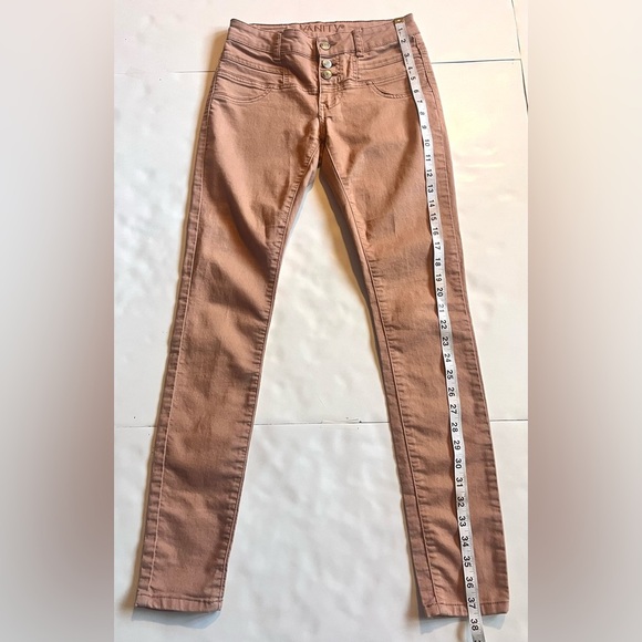 Vanity Pink Women’s Skinny Button Up Jeans Size XS Slim - Picture 5 of 16